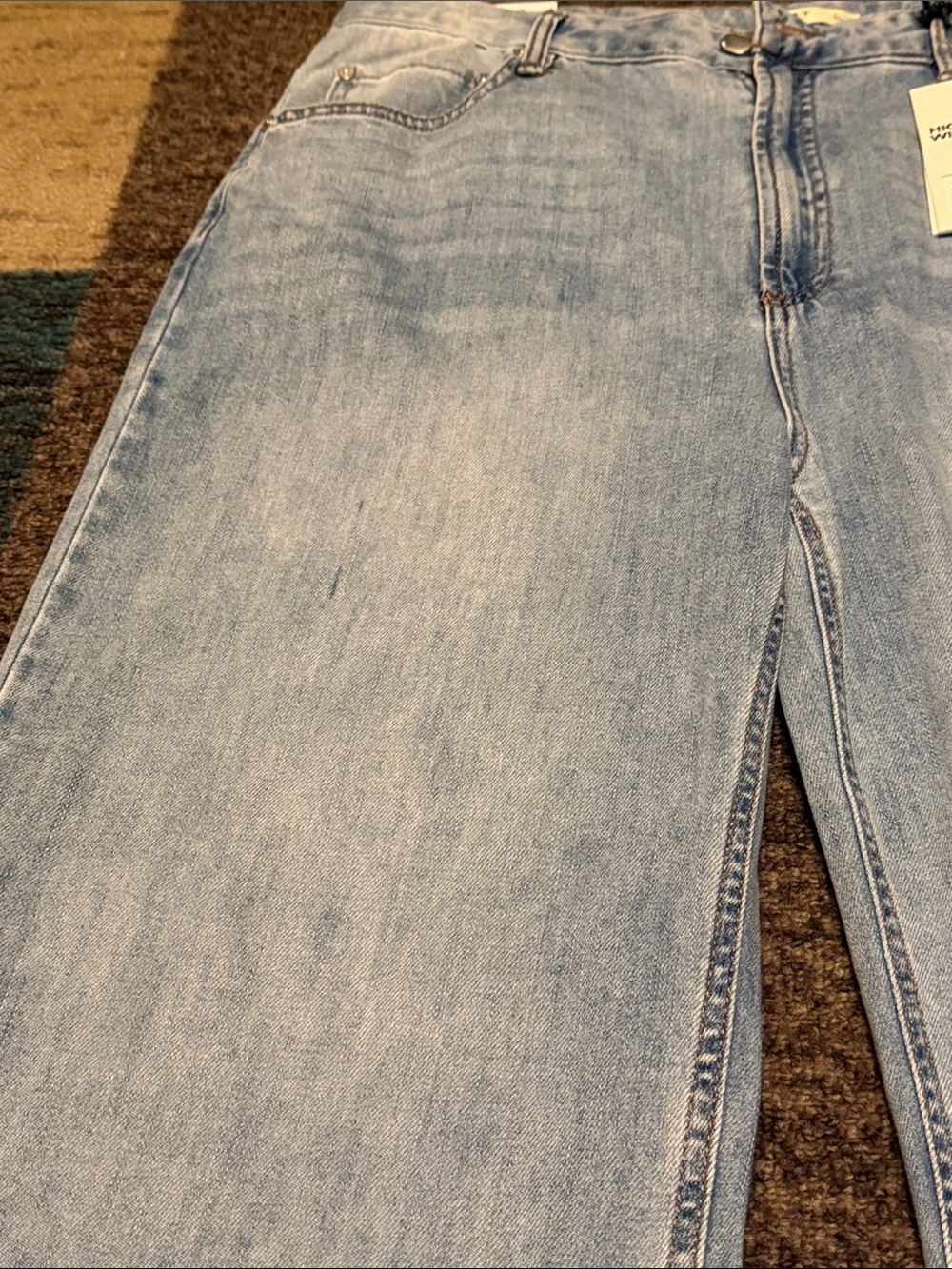 OAT Light Wash Wide Leg Women’s Jeans - Cloud Luxe Denim - Picture 5 of 7